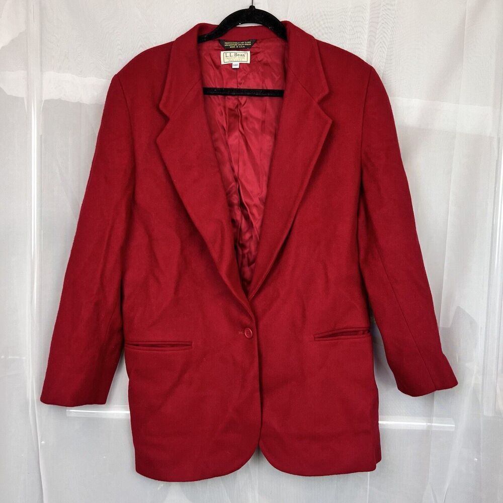 Vintage L.L Bean made in USA wool cashmere blend size 14r made in usa cherry